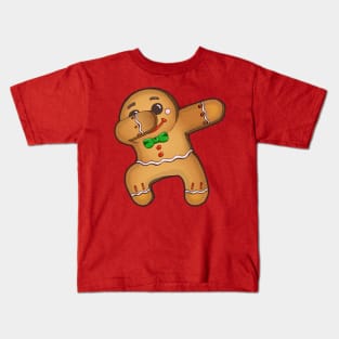 Dabbing Gingerbread Man Kids T-Shirt